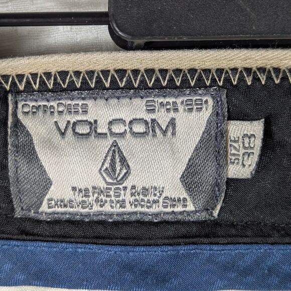 Volcom Corpo Class Pants 40x29 Khaki Tan Chino Trousers Men Casual Skatewear - Picture 3 of 4